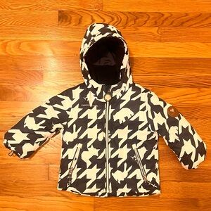 Obermeyer Kids Black and White Puffer Winter Jacket Size 2